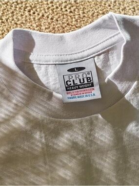 Pro Club Heavyweight Short Sleeve T-Shirt - White/Black